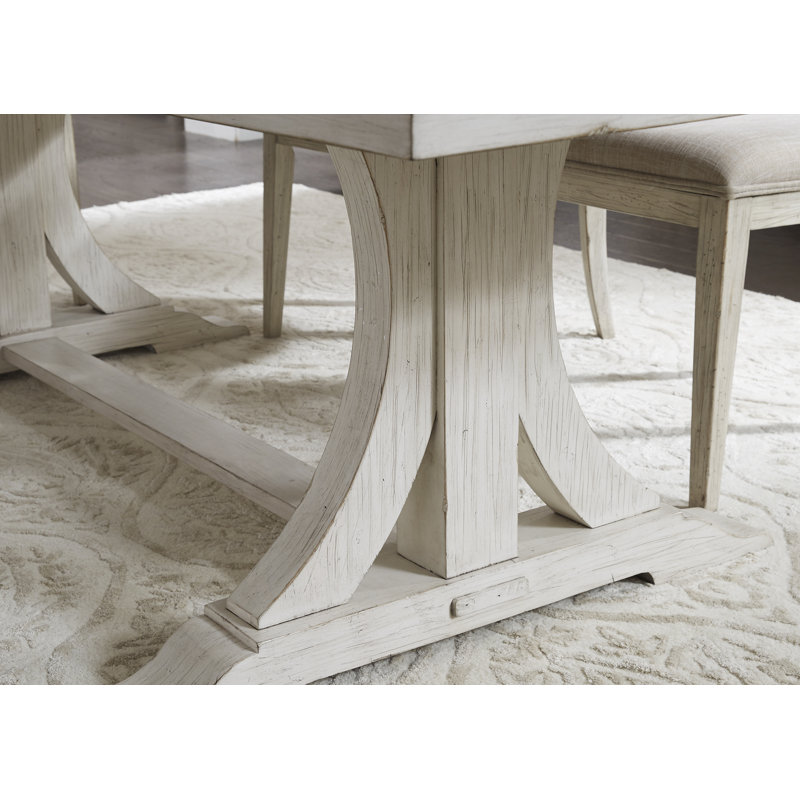 Laurel Foundry Modern Farmhouse® Xochitl Extendable Solid Wood Trestle ...